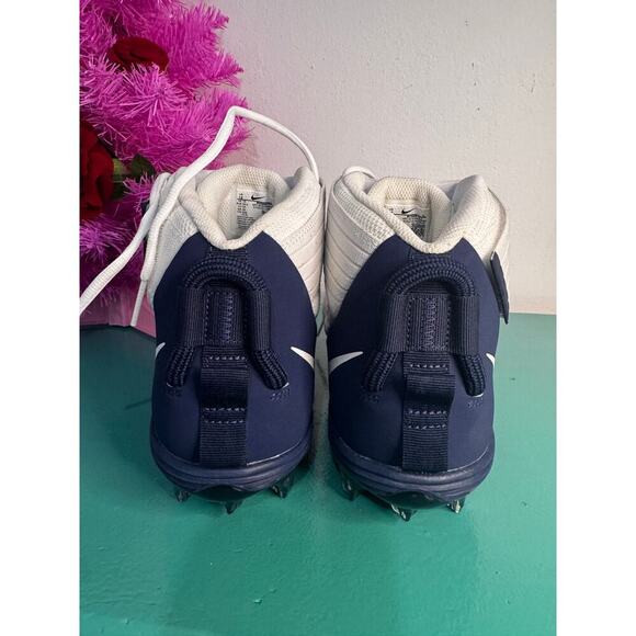 Nike Force Savage Shark 2 Football Cleats White/Navy | Men’s Size 18 - Picture 4 of 5